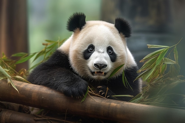 Panda fofinho e fofo Generative AI