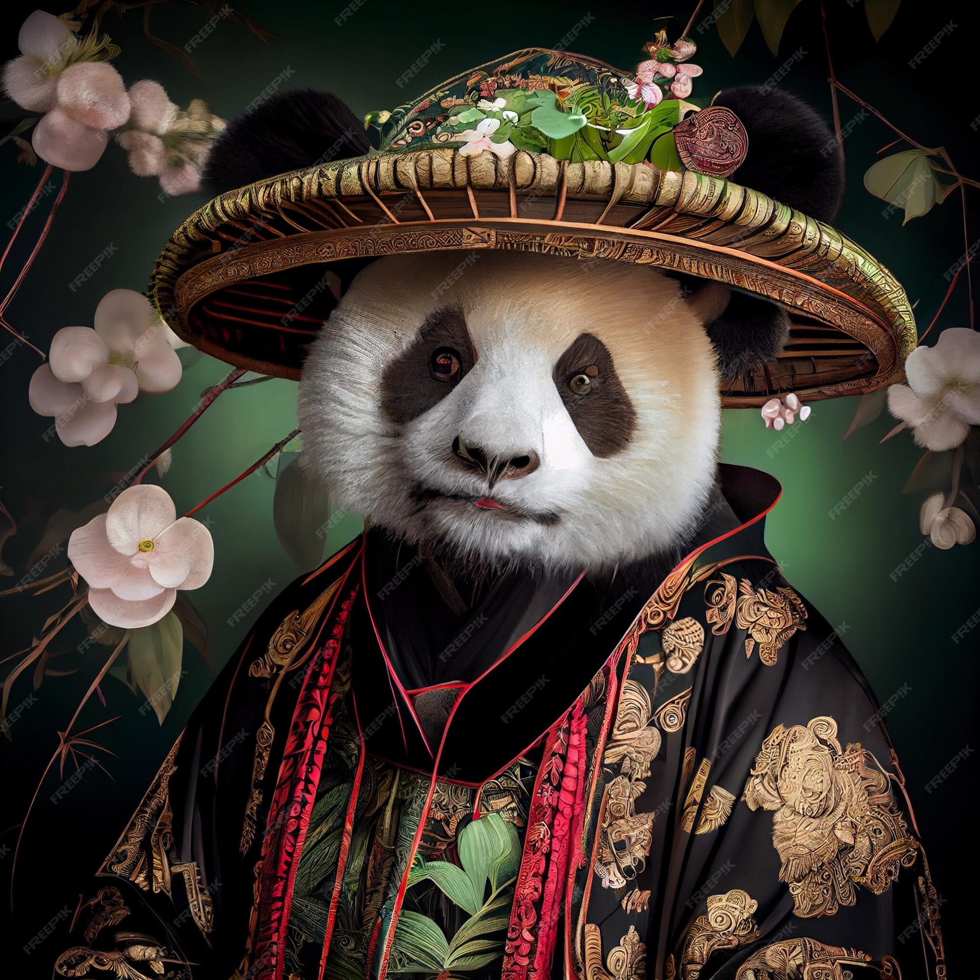 Panda De Design Tradicional De Banner Da China E Ilustração Do