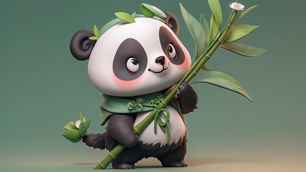 Panda gigante del tesoro nacional IP de dibujos animados en 3D