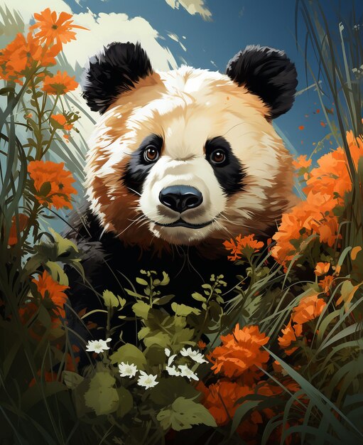 Panda-Illustration