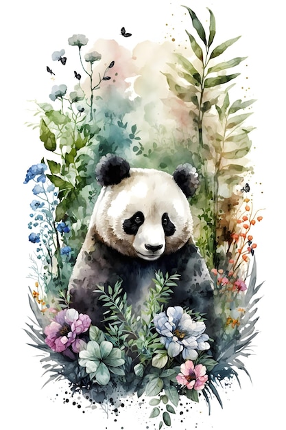 Panda im Bambuswald. ai generiert