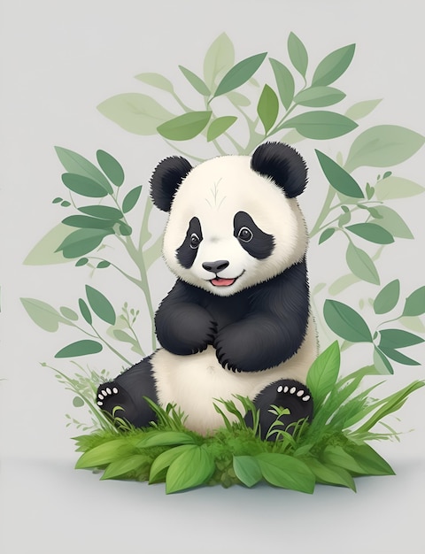 Panda in seinem Lebensraum