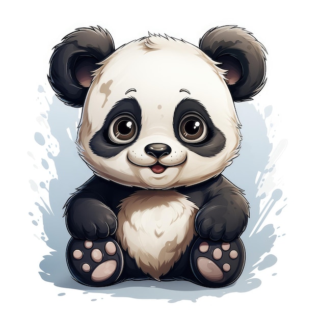 Panda linda ilustración de caracteres