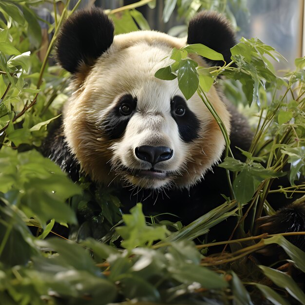 Foto panda na floresta