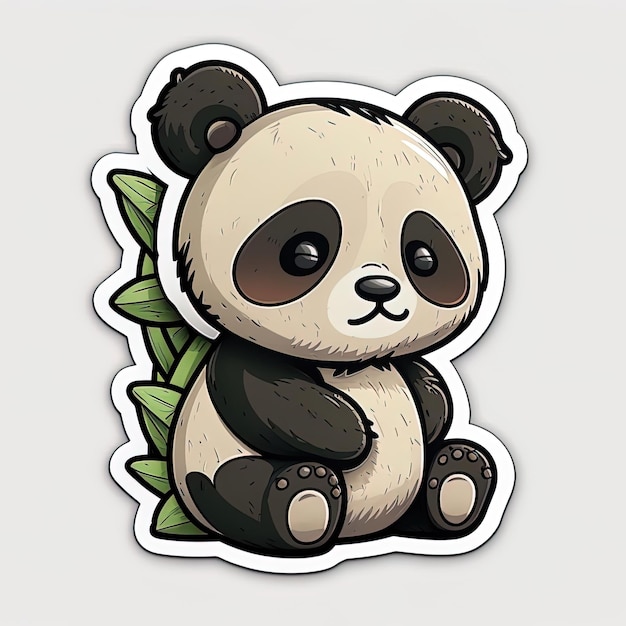Panda Palooza Cute Cartoon Panda Aufkleber