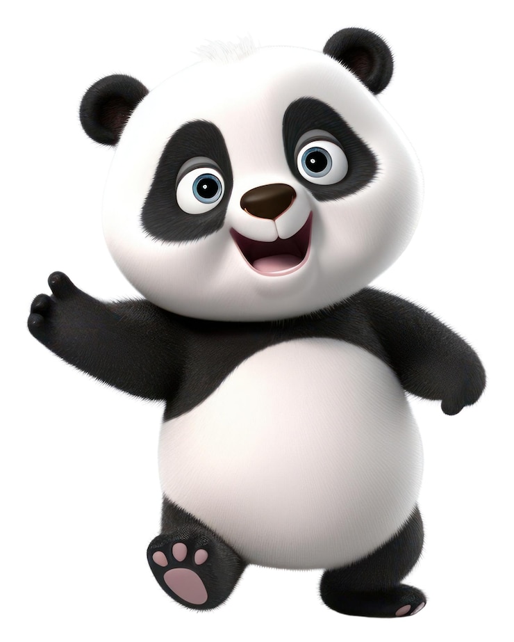 Foto panda de peluche mamífero de dibujos animados de png