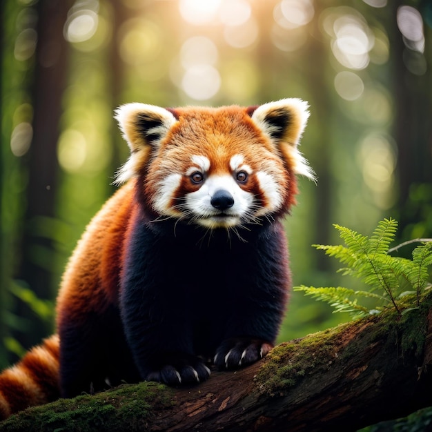 Foto panda rojo ailurus fulgens panda rojo ailurus fulgens