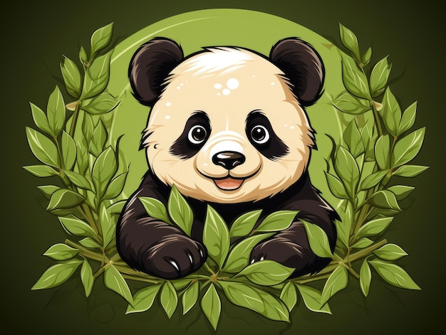Panda vetor HD 8K ilustração vetor papel de parede imagem de estoque
