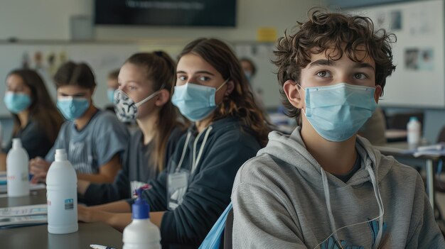 Pandemische Teenager-Covid-Schule