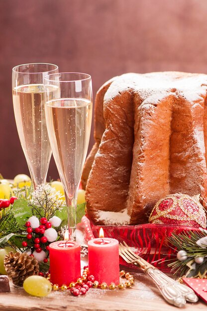 Foto pandoro. bolo de natal italiano