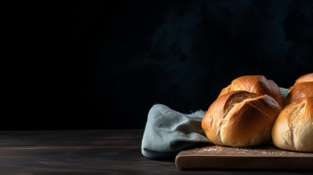 Panecillos de cena clásicos con espacio de copia