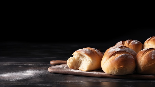 Panecillos de cena clásicos con espacio de copia