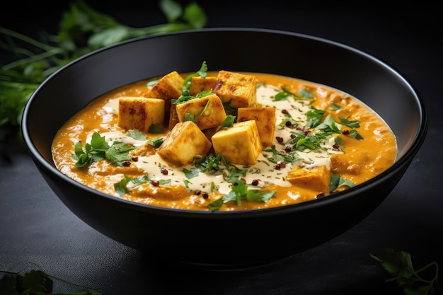 Paneer Butter Masala Estéticamente Bonito Estilo Minimalista Generative AI