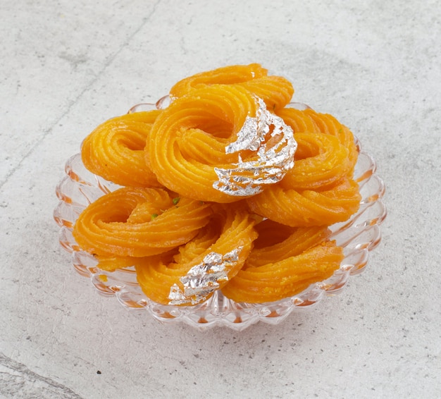 Foto paneer jalebi indian sweet food