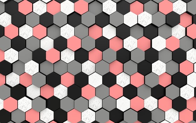 Panel abstracto hexagonal con hexágonos