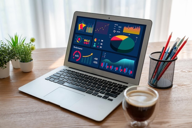 El panel de datos empresariales proporciona análisis de inteligencia empresarial modernos