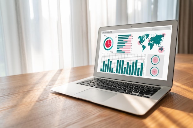 El panel de datos empresariales proporciona análisis de inteligencia empresarial modernos
