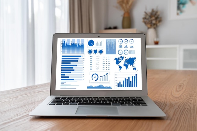 El panel de datos empresariales proporciona análisis de inteligencia empresarial modernos