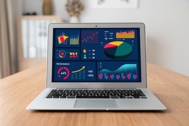 El panel de datos empresariales proporciona análisis de inteligencia empresarial modernos