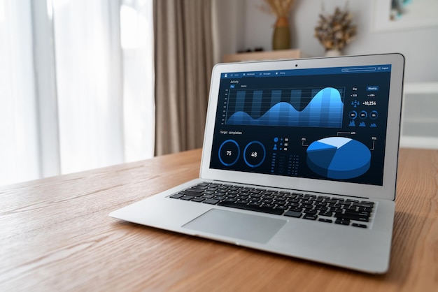 El panel de datos empresariales proporciona análisis de inteligencia empresarial modernos