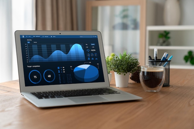 El panel de datos empresariales proporciona análisis de inteligencia empresarial modernos