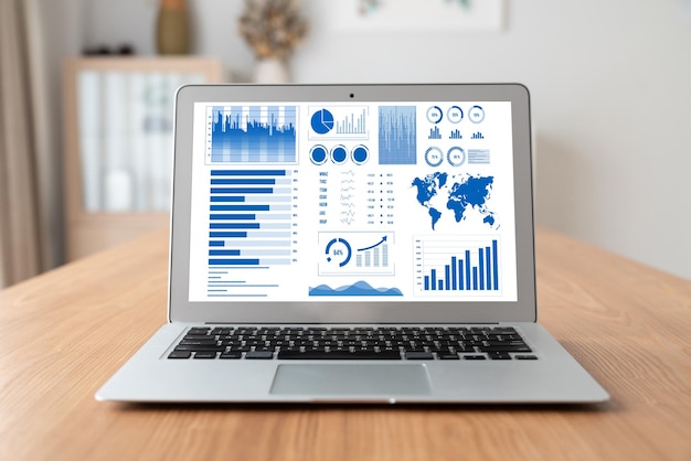 El panel de datos empresariales proporciona análisis de inteligencia empresarial modernos