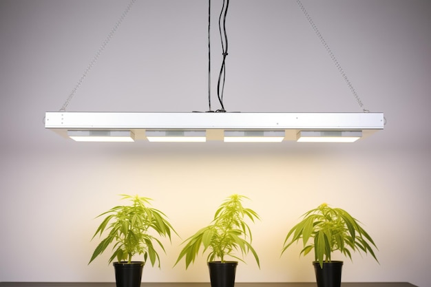 Foto panel de luz led para el cultivo de cannabis en interiores