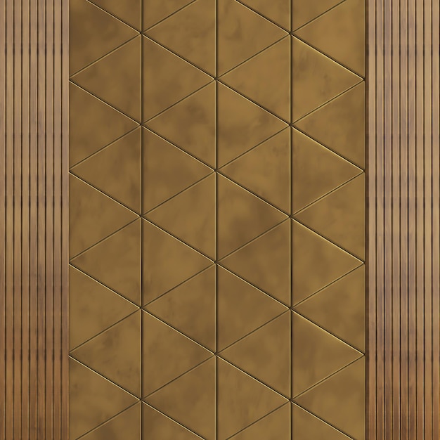 Foto panel de pared 3d madera de lujo madera rayada en los bordes y líneas grabadas de madera central