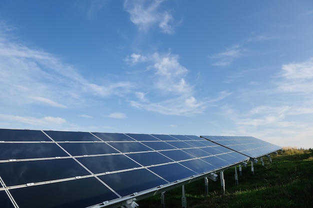 panel solar campo de energía ecológica renovable