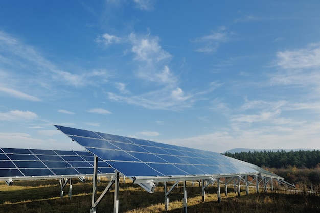 panel solar campo de energía ecológica renovable