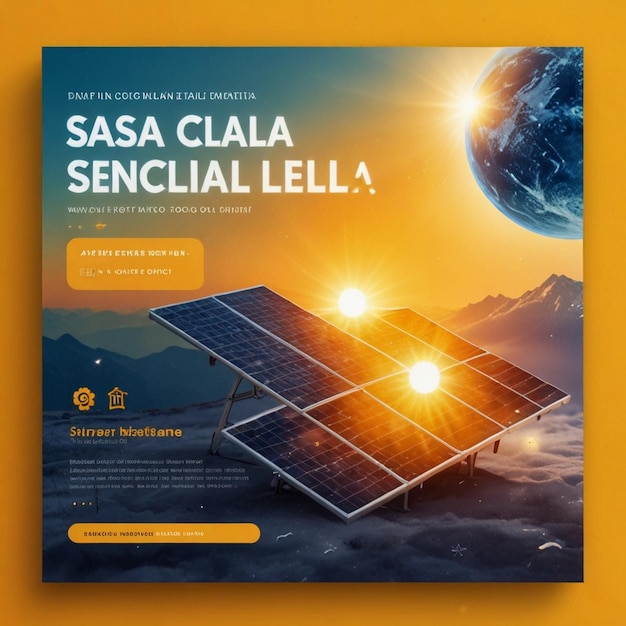 Foto panel solar panorámico al atardecer con generativo ai