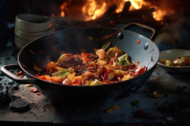 Foto panela com restos de comida queimada