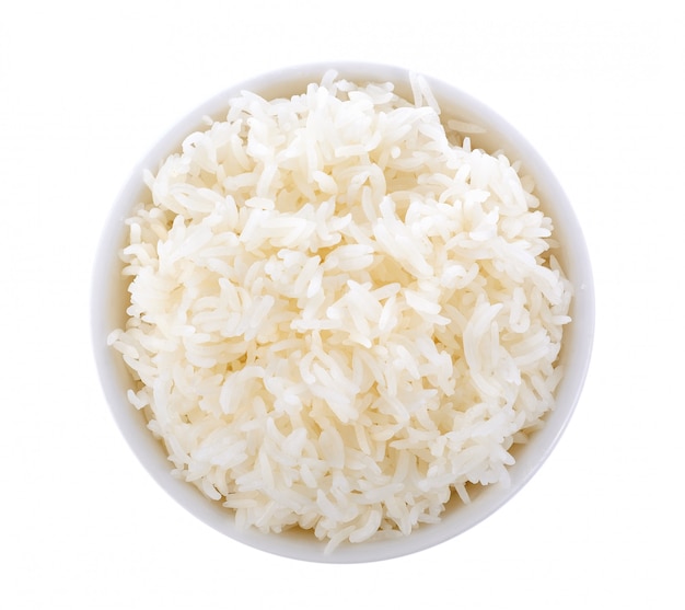 Panela de arroz na tigela