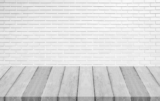 Paneles de madera y textura de pared de hormigón blanco para el fondo