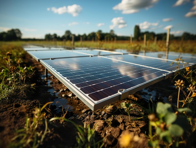 Paneles solares en el campo IA generativa