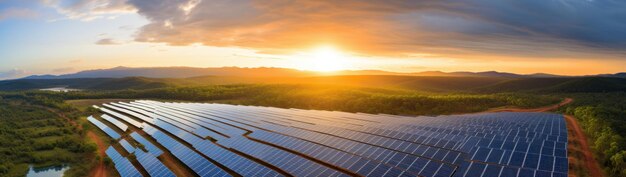 Foto paneles solares en el campo.