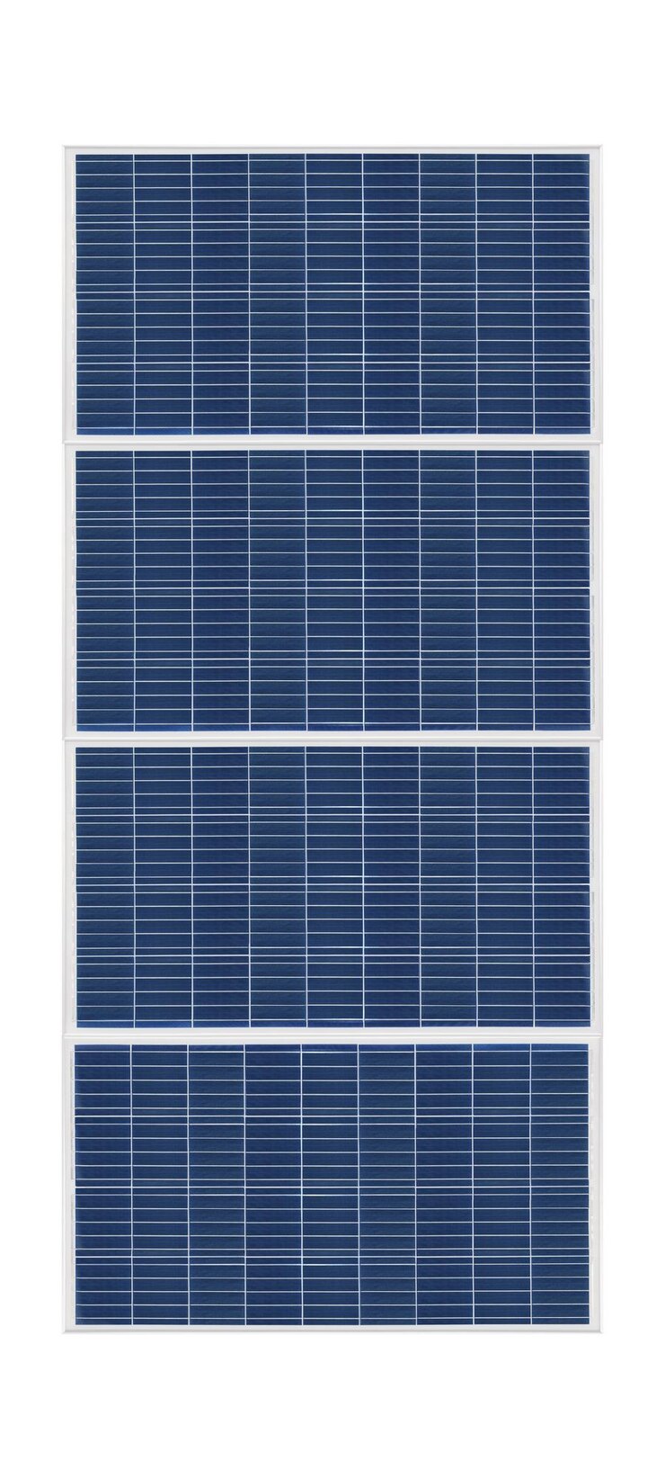 Paneles solares fotovoltaicos aislados sobre un fondo blanco Tema ambiental Concepto de energía verde