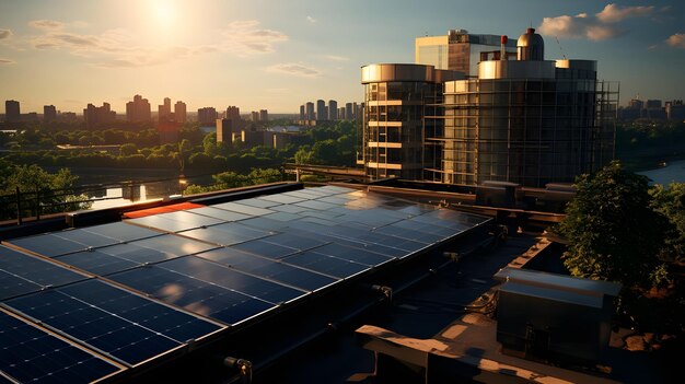 Paneles solares instalados en los tejados