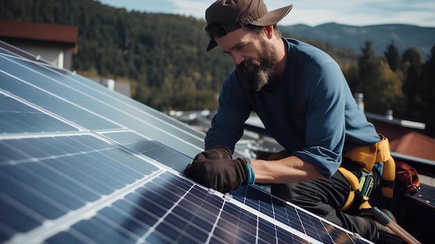 Los paneles solares se instalan en las casas o aparecen en los techos