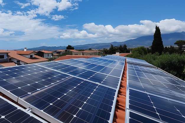 Foto paneles solares en el techo