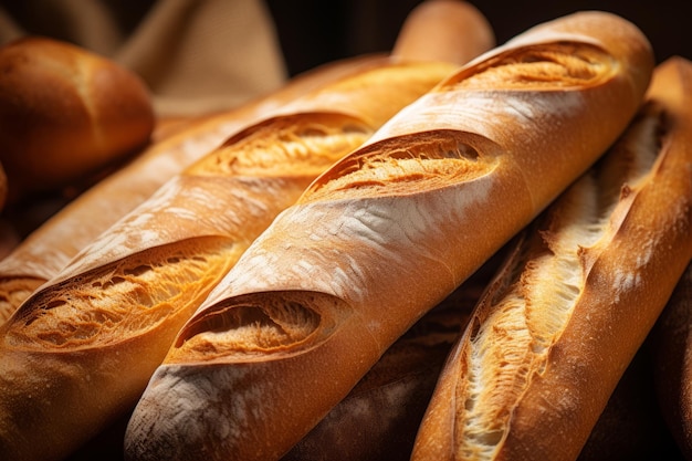 Panes franceses en un impresionante primer plano Un sabor a la elegancia parisina ar 32