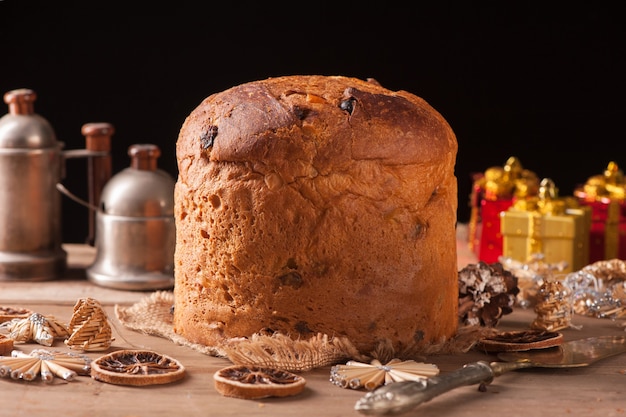 Foto panetone bolo italiano de natal