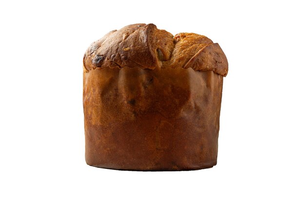 Panettone isoliert auf weißem Hintergrund