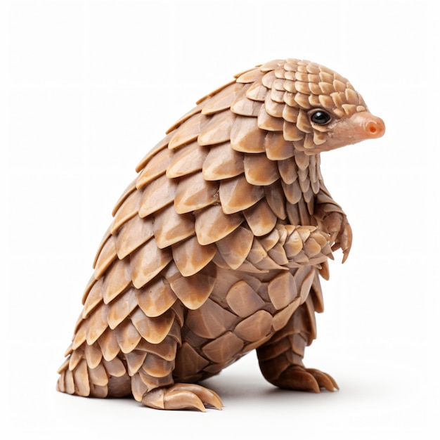 Pangolin isoliert auf weißem Hintergrund