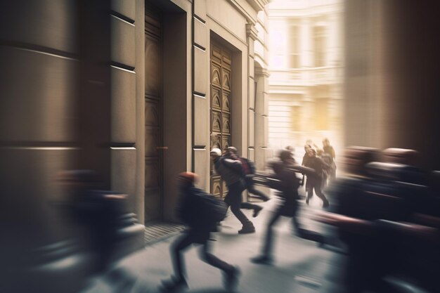 Foto el pánico en las calles bank run se vuelve violento