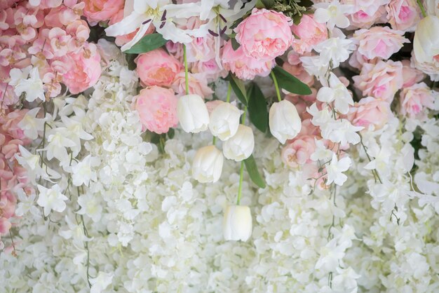 pano de fundo de casamento com flores e decoração de casamento
