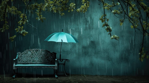 pano de fundo de guarda-chuva de dia chuvoso