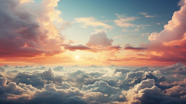 pano de fundo de nuvens suaves artísticas e céu lindamente