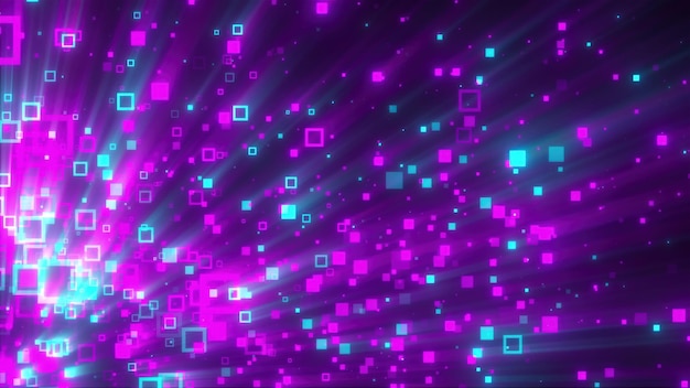 pano de fundo digital com quadrados traço gerado por computador d render