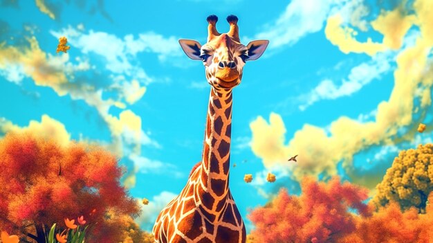 Foto pano de fundo para a girafa